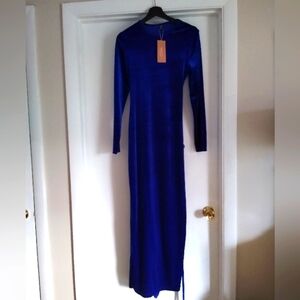 Velvet Long Sleve Maxi Dress